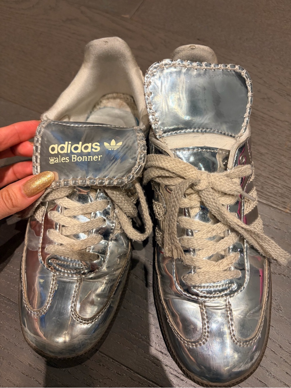 adidas Metallic Silver Women's Sneakers